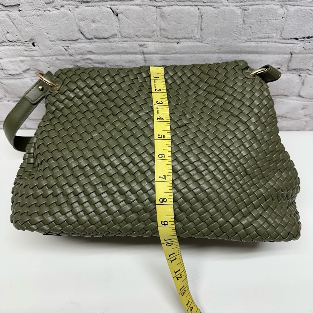 Anthropologie Melie Bianco Natalia Medium Vegan Leather Bag in Olive - Picture 6 of 12